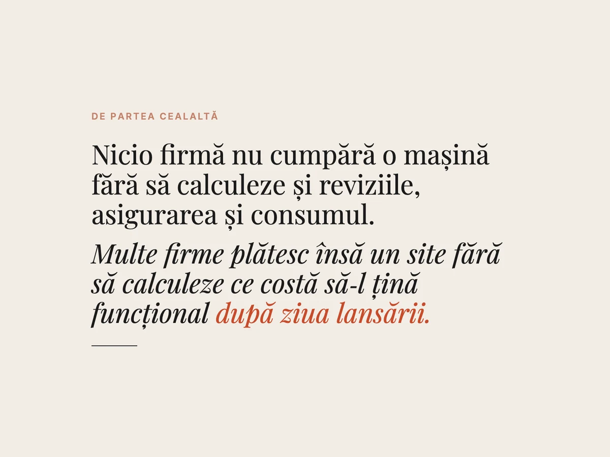 Un site nu se termină în ziua lansării